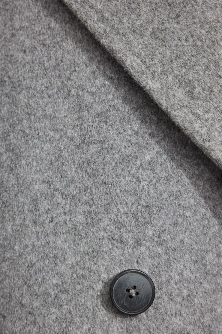 Oversized Long Felted Trench Coat - Image 5