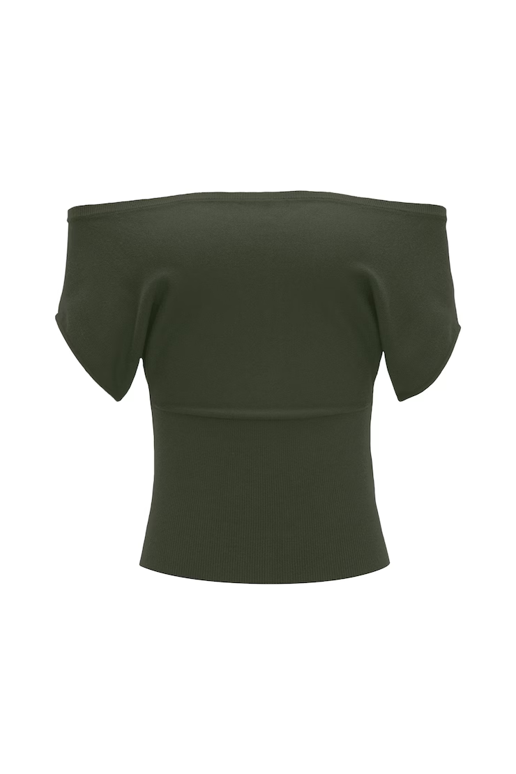 Alternative view of Off Shoulder Short Sleeve Cinch Waist Top