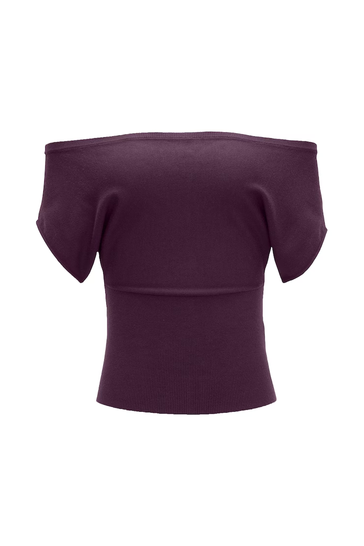 Alternative view of Off Shoulder Short Sleeve Cinch Waist Top