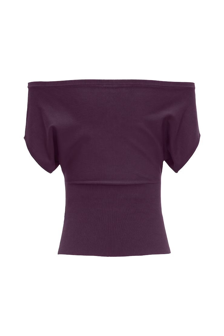 Off Shoulder Short Sleeve Cinch Waist Top - Image 6
