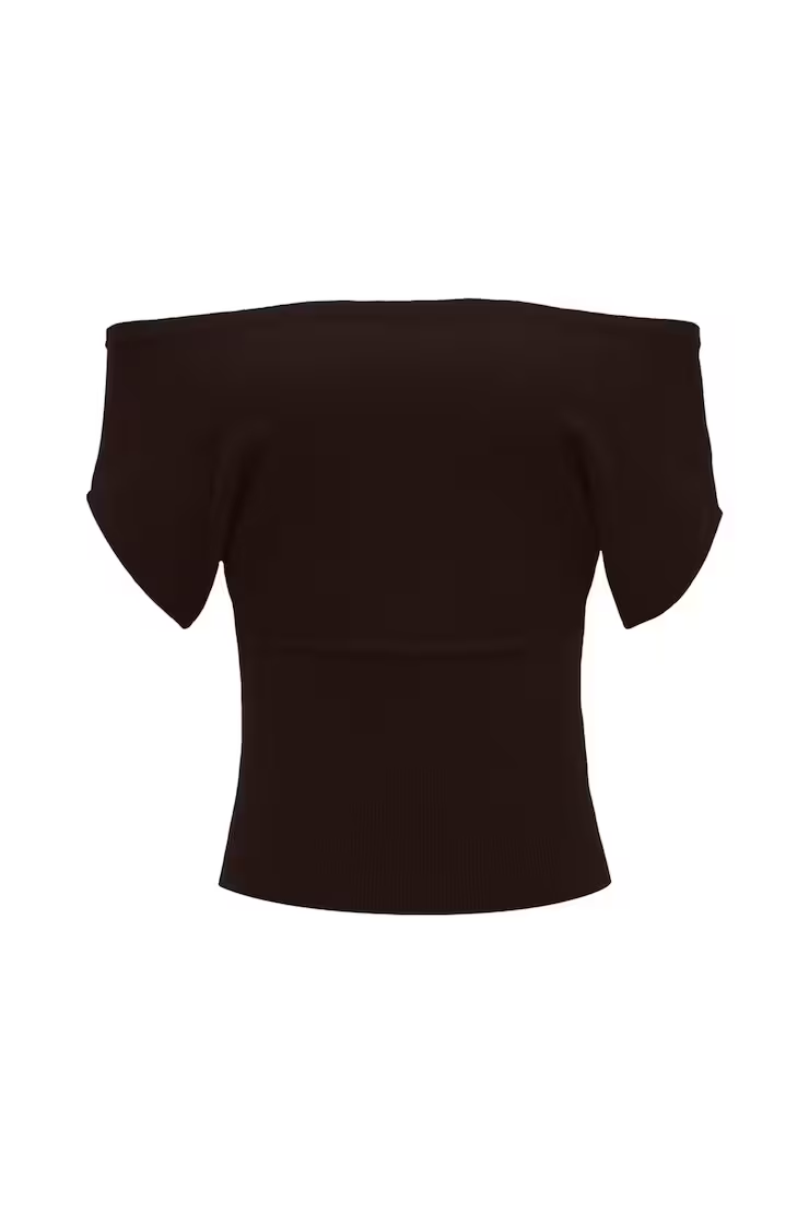 Alternative view of Off Shoulder Short Sleeve Cinch Waist Top