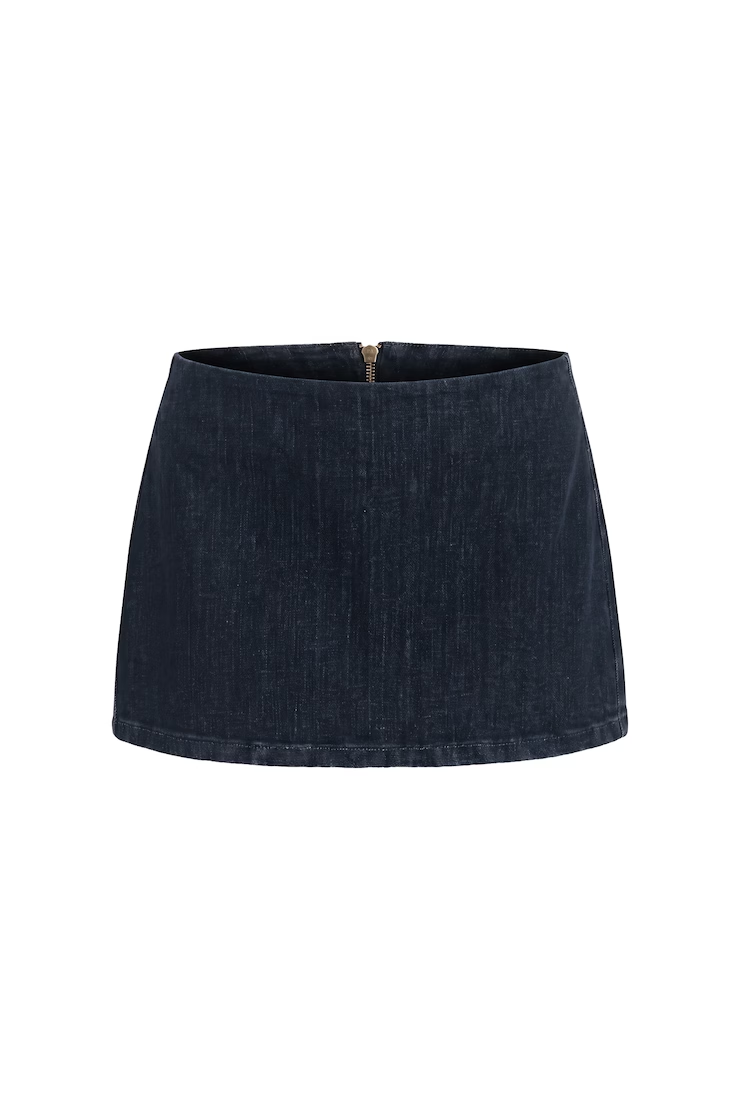 Low Rise Bodycon Denim Skort - Image 2