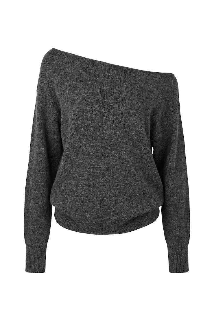 Alternative view of Long Sleeve Spongy Relaxed Off Shoulder Sweater