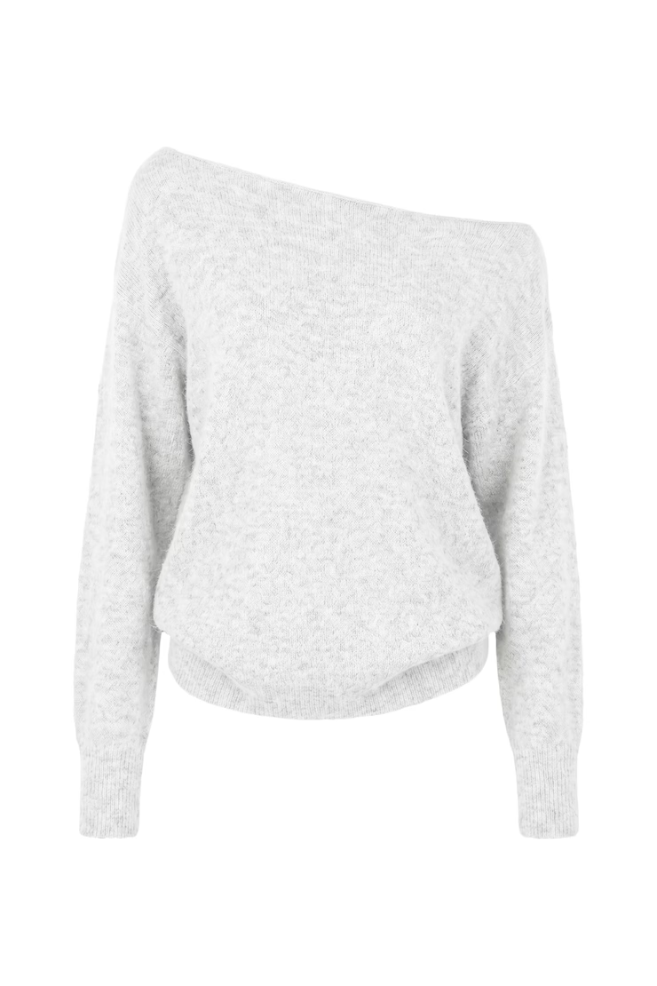 Alternative view of Long Sleeve Spongy Relaxed Off Shoulder Sweater