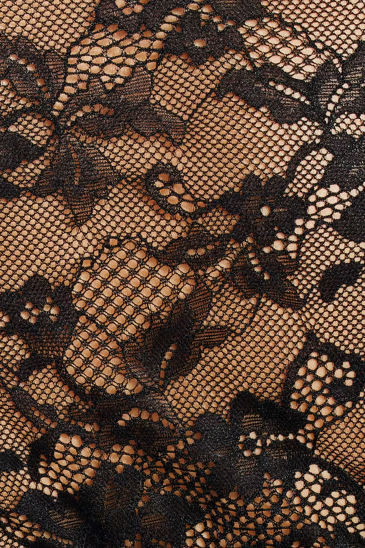 Lace Tie Front Long Sleeve Top - Image 8