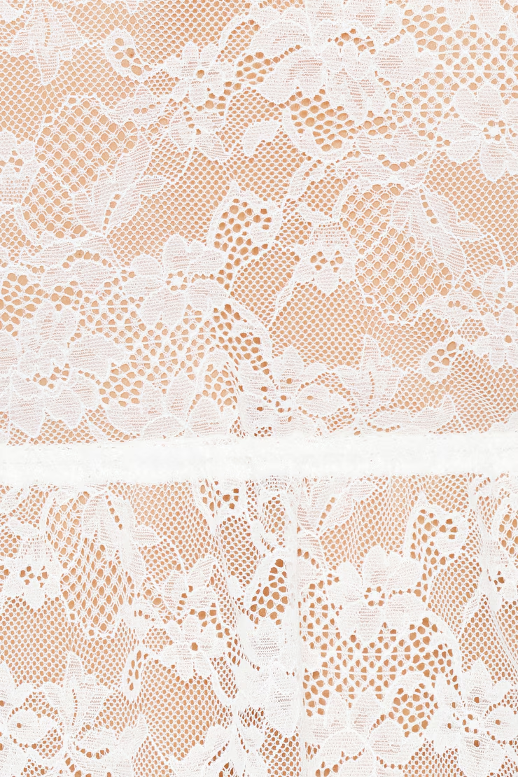 Lace Tie Front Long Sleeve Top - Image 8