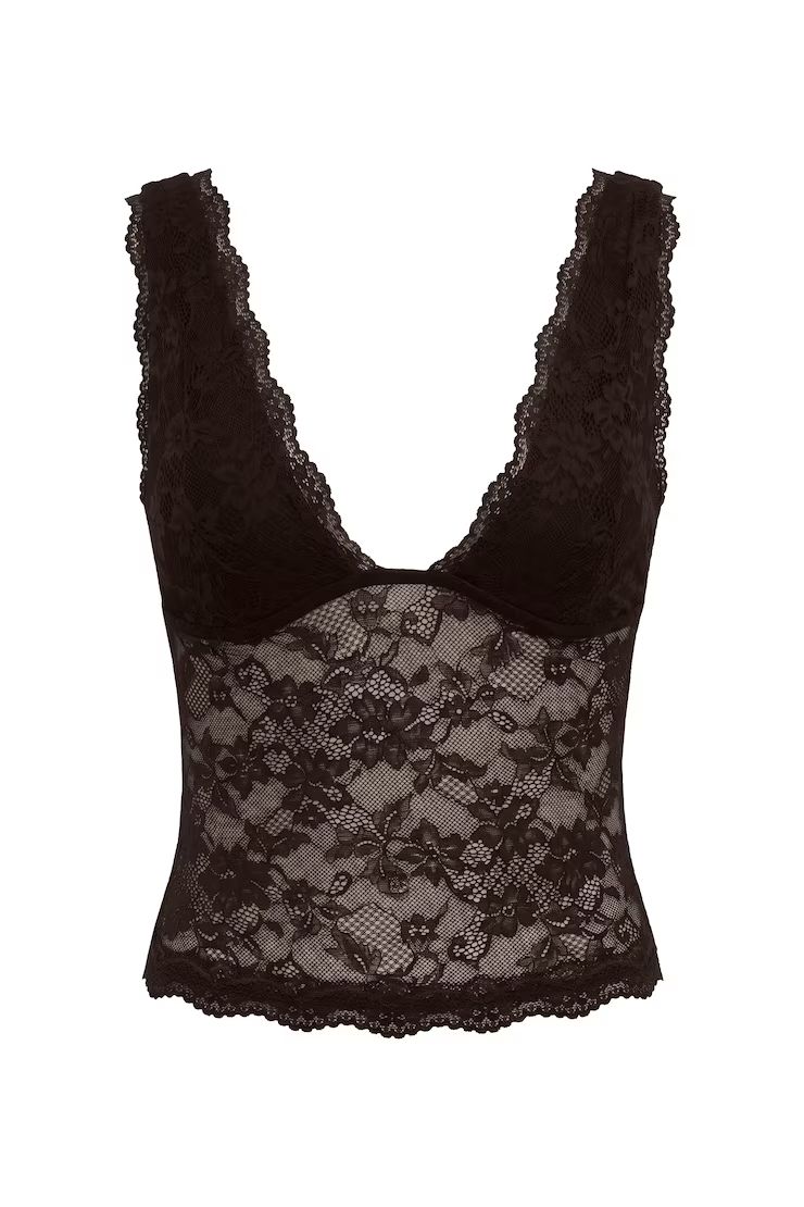 Alternative view of Lace Plunge Tank Top