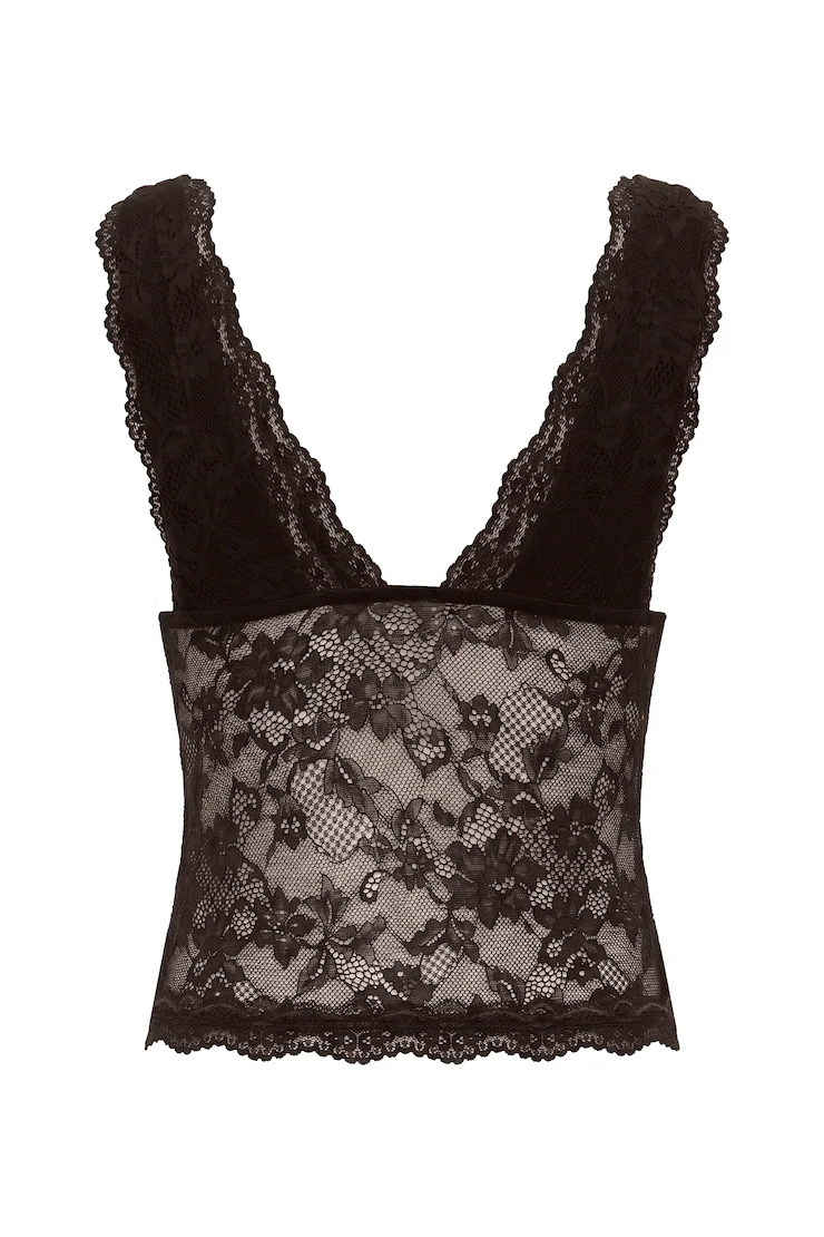 Lace Plunge Tank Top - Image 7