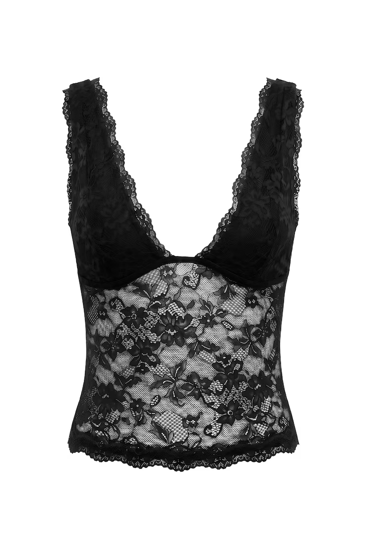 Alternative view of Lace Plunge Tank Top
