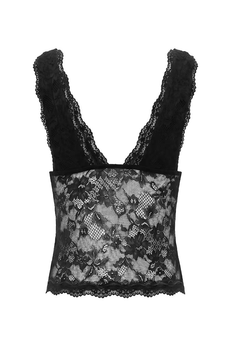 Lace Plunge Tank Top - Image 7
