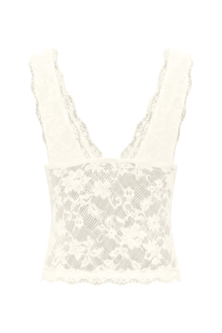 Lace Plunge Tank Top - Image 7