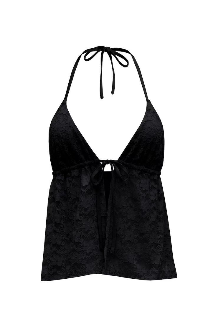 Alternative view of Lace Babydoll Flyaway Halter Top