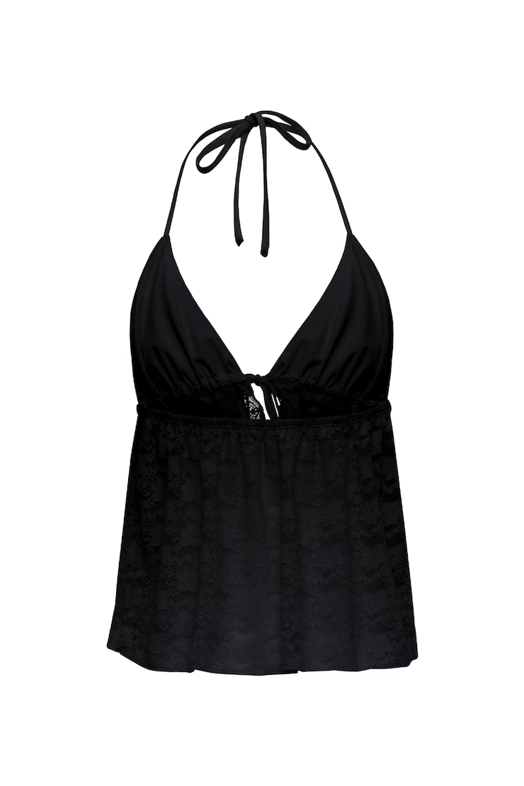 Lace Babydoll Flyaway Halter Top - Image 7