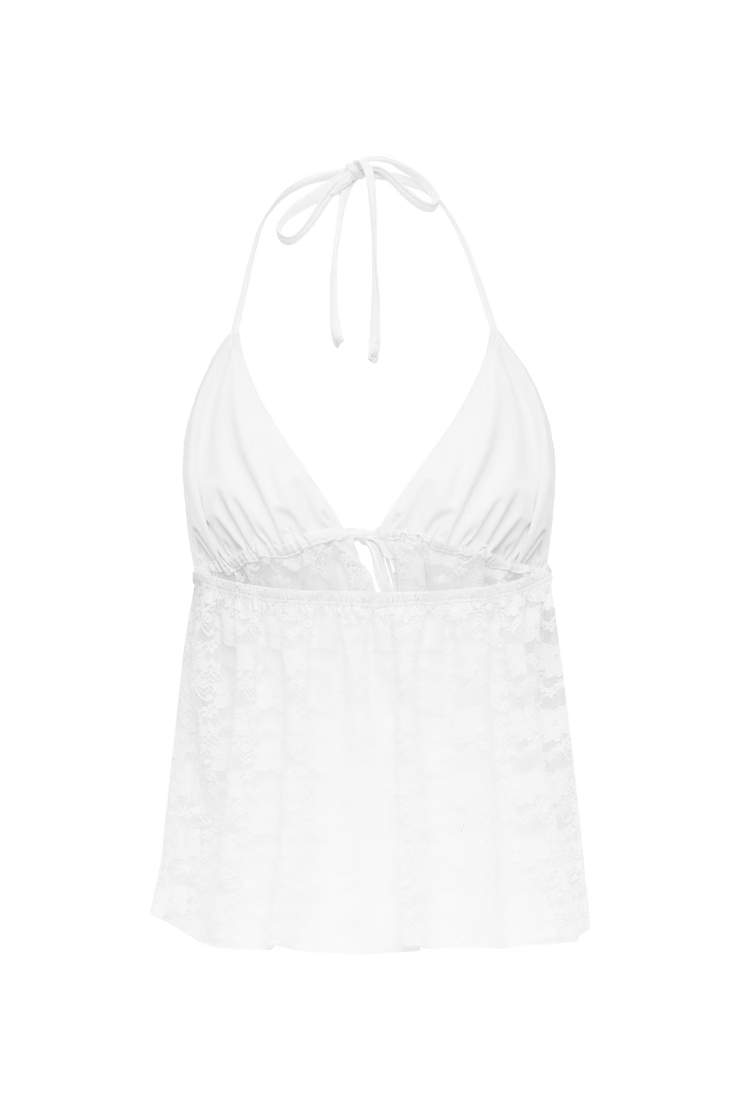 Lace Babydoll Flyaway Halter Top - Image 7
