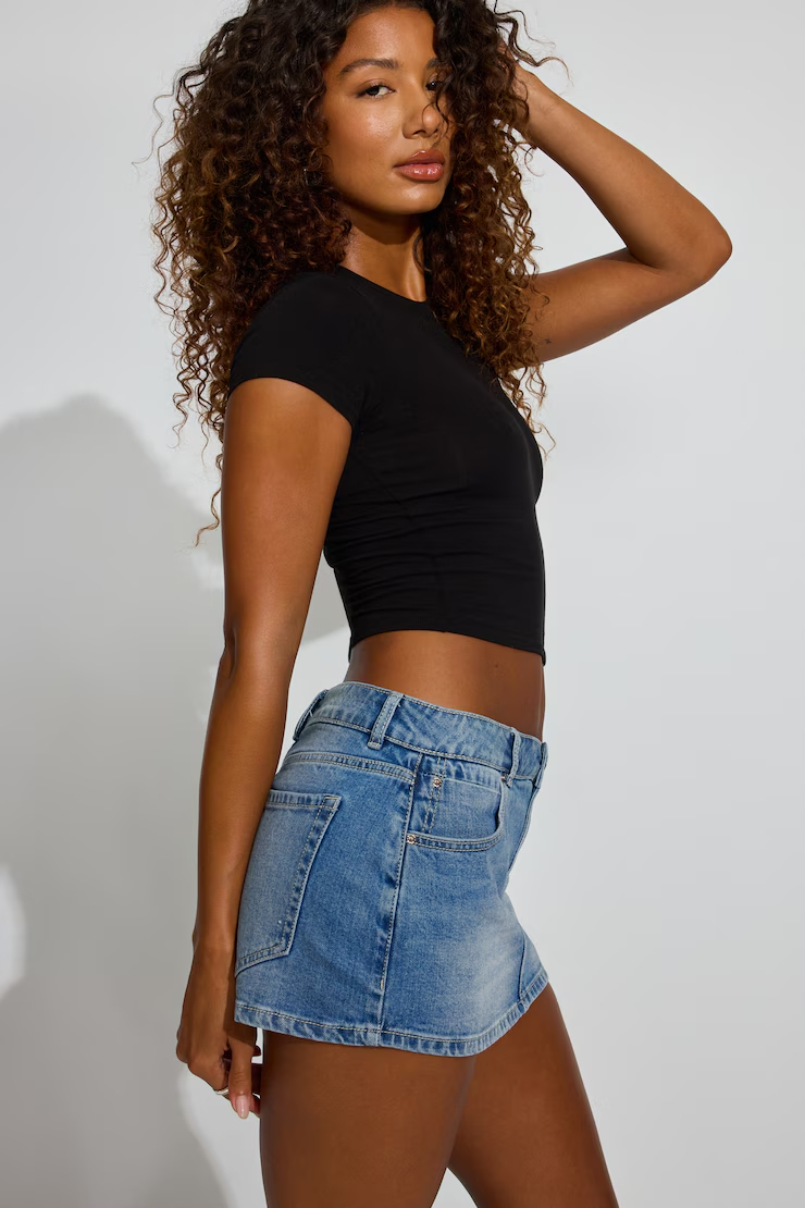 Alternative view of Denim Micro Skort