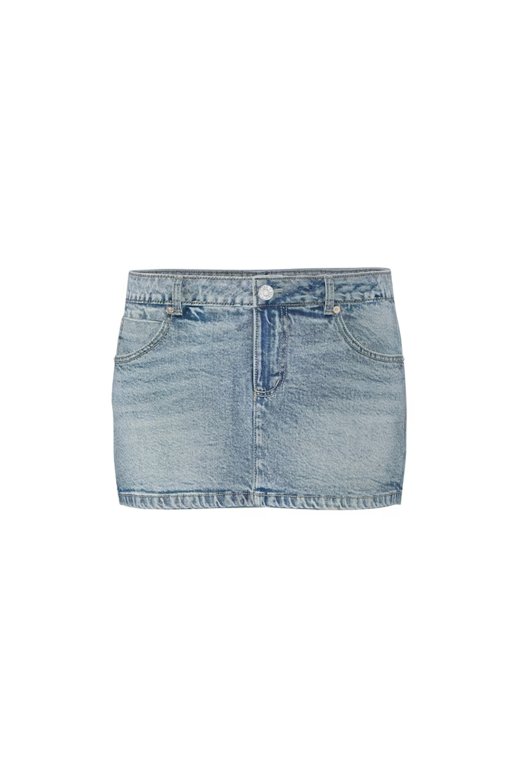 Denim Micro Skort - Image 2