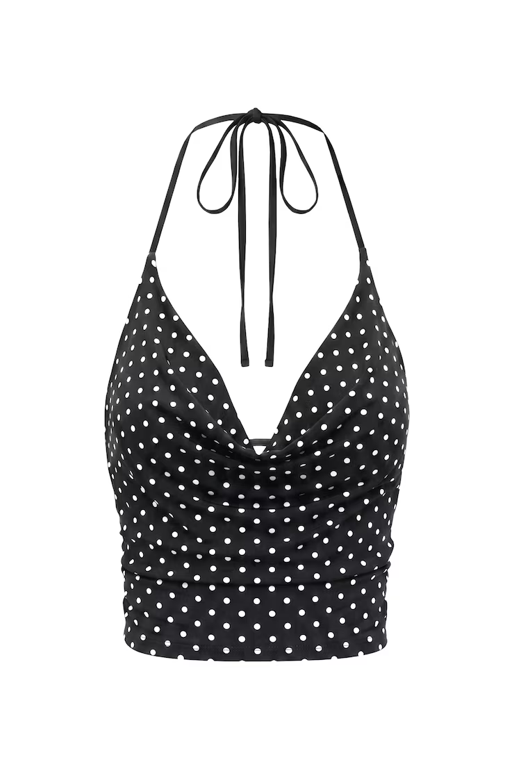 Alternative view of Cowl Neck Halter Top
