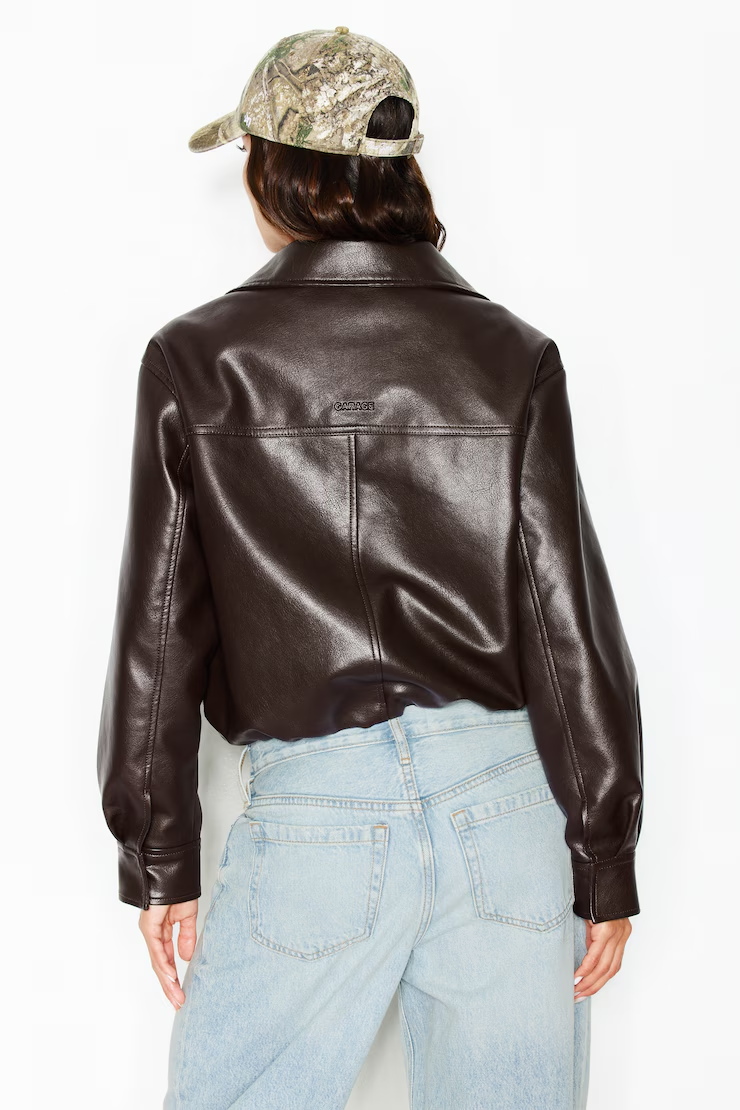 Bubble Faux-Leather Jacket - Image 7