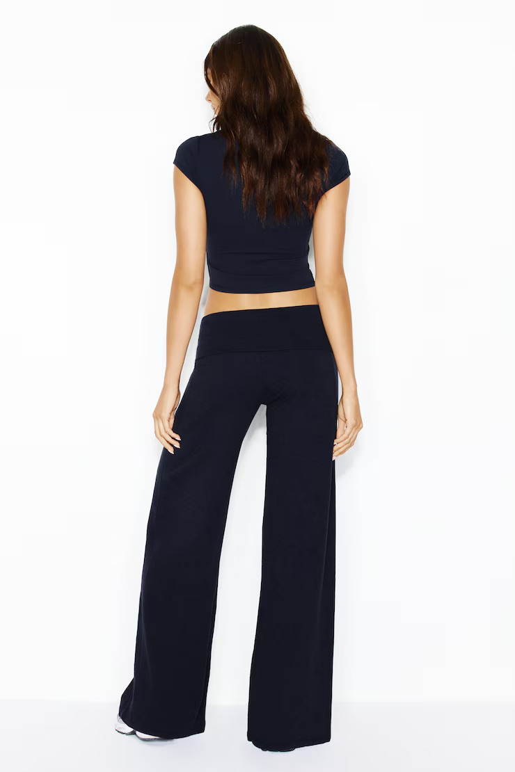 Brushed Stretchterry Wide Leg Pants - Image 6