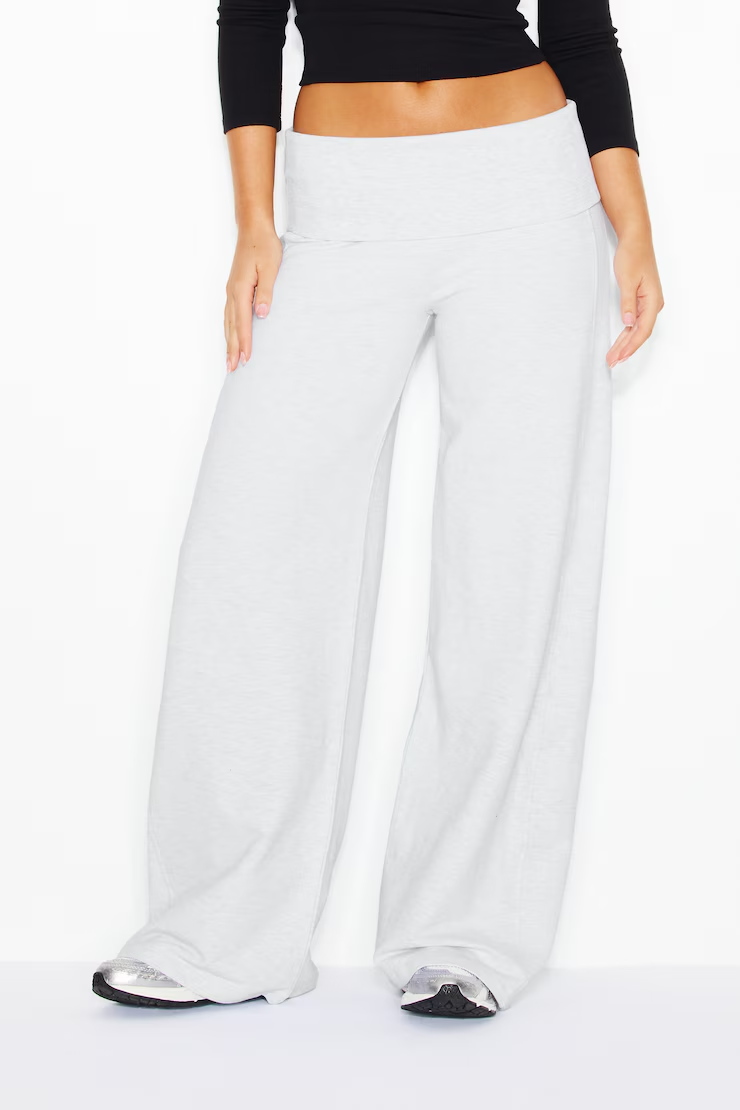 Brushed Stretchterry Wide Leg Pants - Image 3