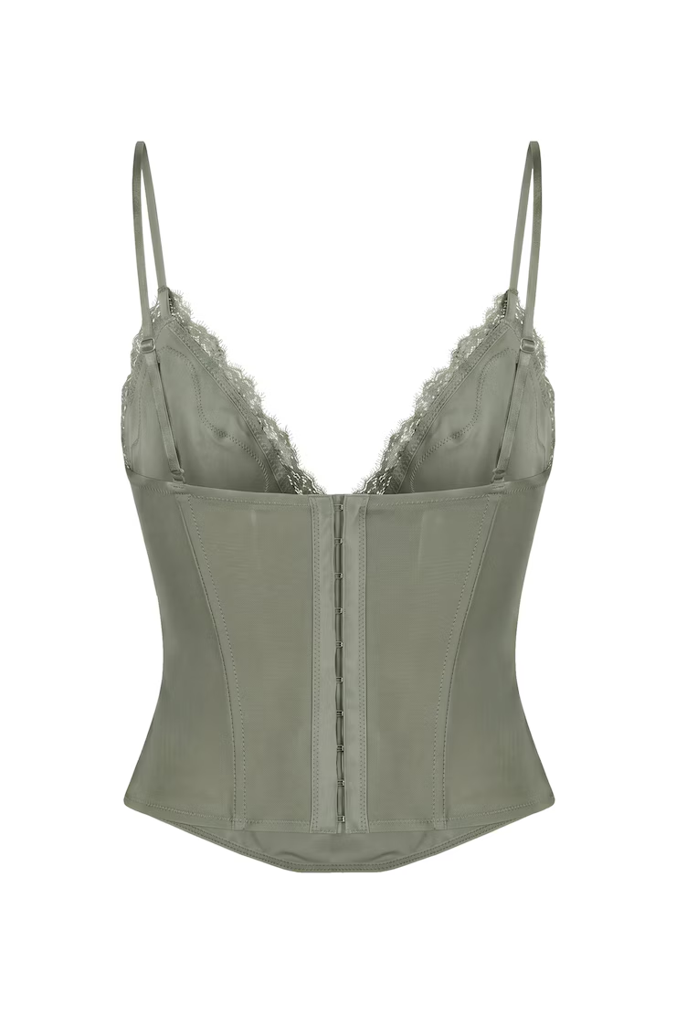 Adela Lace Trim Cami Corset - Image 7