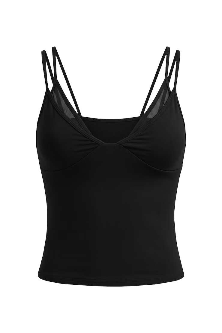 Alternative view of Active Mesh Plunge Cami Top
