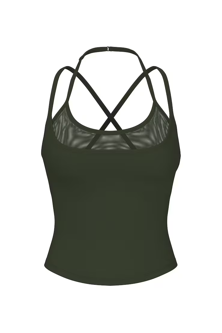 Alternative view of Active Double Layer Mesh Tank Top