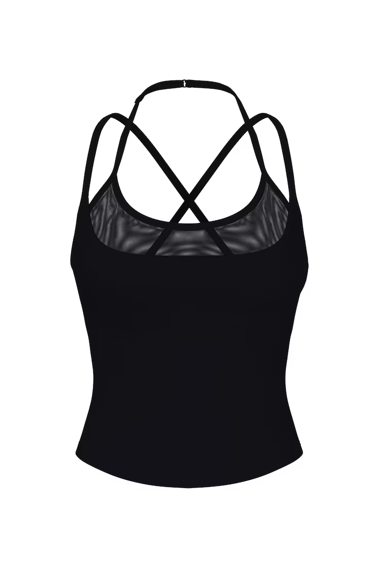 Alternative view of Active Double Layer Mesh Tank Top