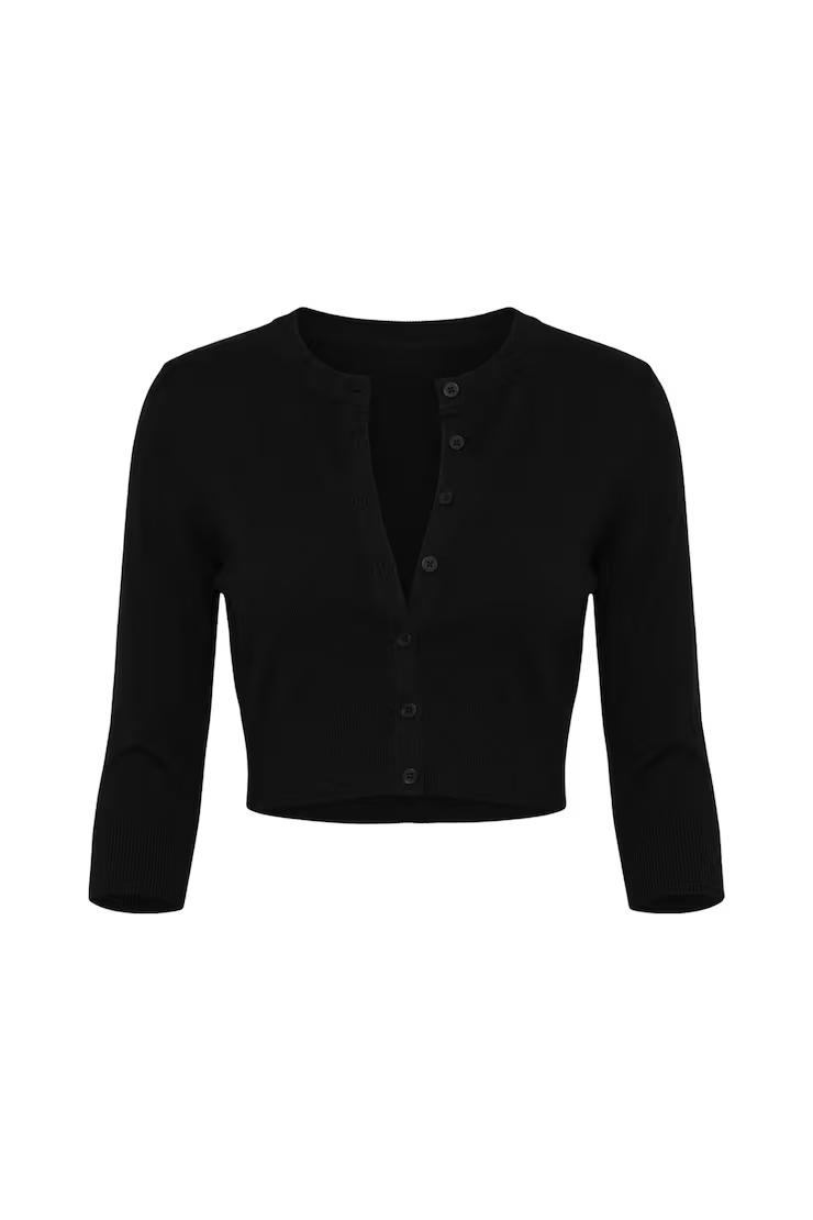 Alternative view of Ultra Cropped Cardigan Long Sleeve Top