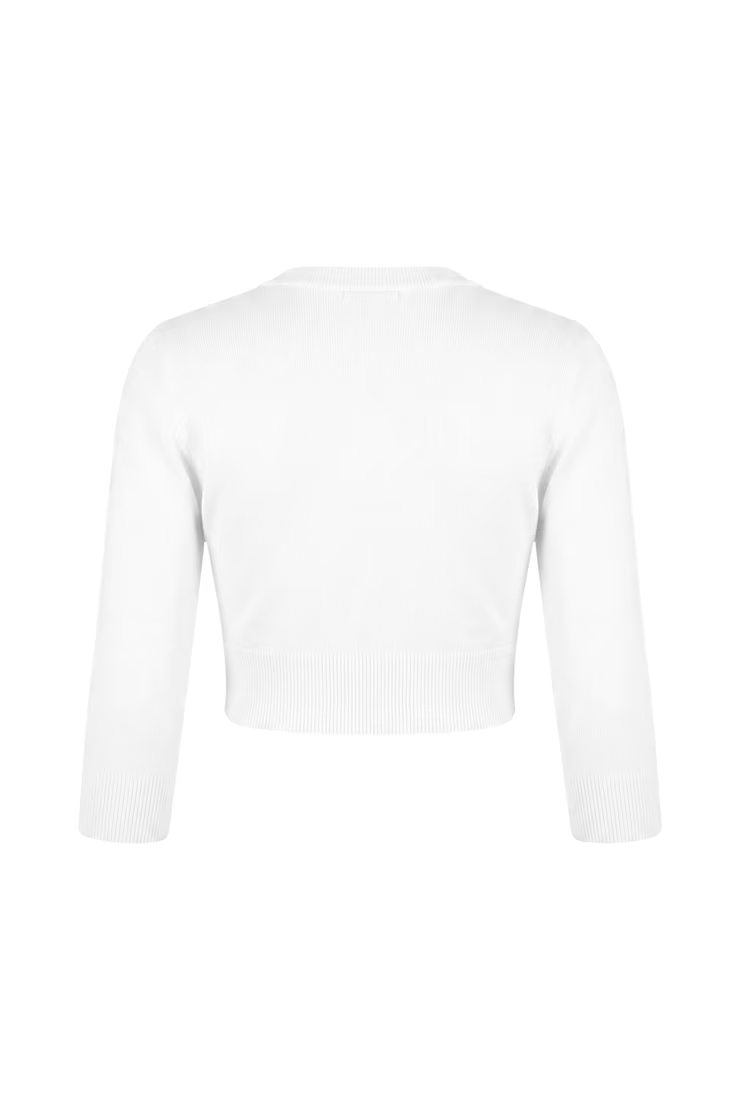 Ultra Cropped Cardigan Long Sleeve Top - Image 7