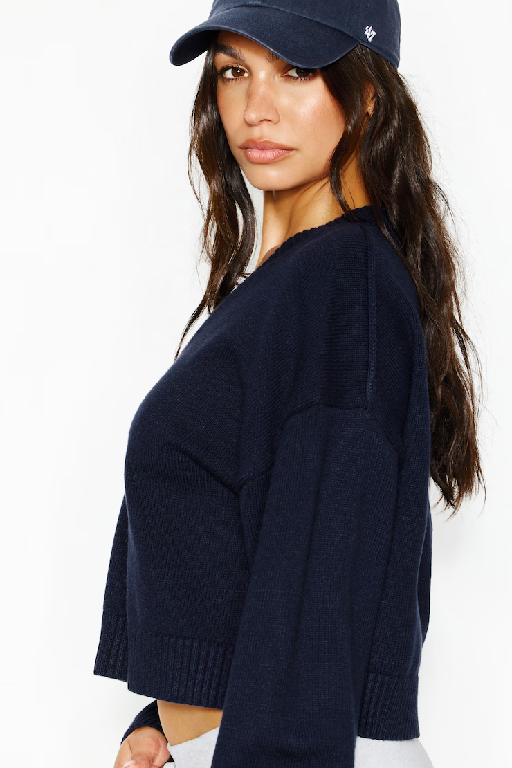 Throwover V-Neck Sweater - Image 3