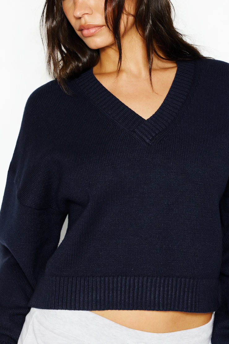 Throwover V-Neck Sweater - Image 5
