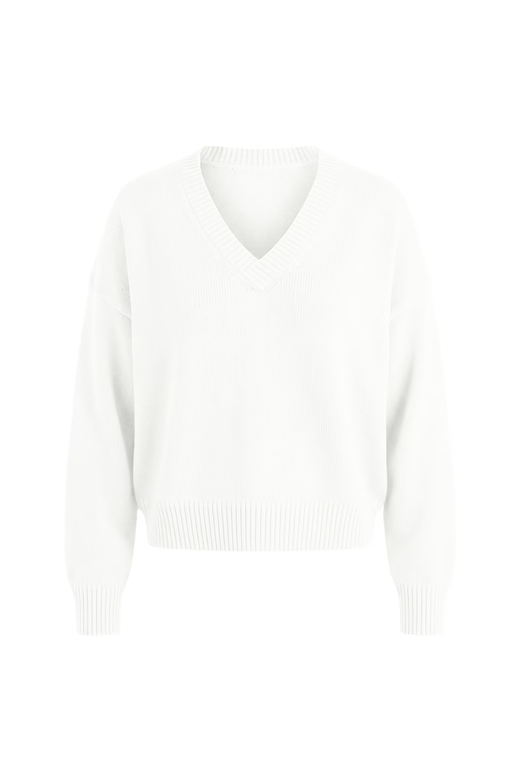 Throwover V-Neck Sweater - Image 2
